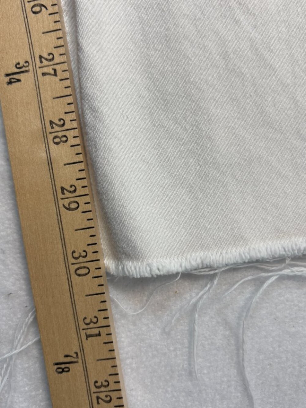 H&M White High Rise Wide Leg Cropped Jeans Raw Hem Coastal Minimalist Boho Sz 4 - Picture 5 of 7